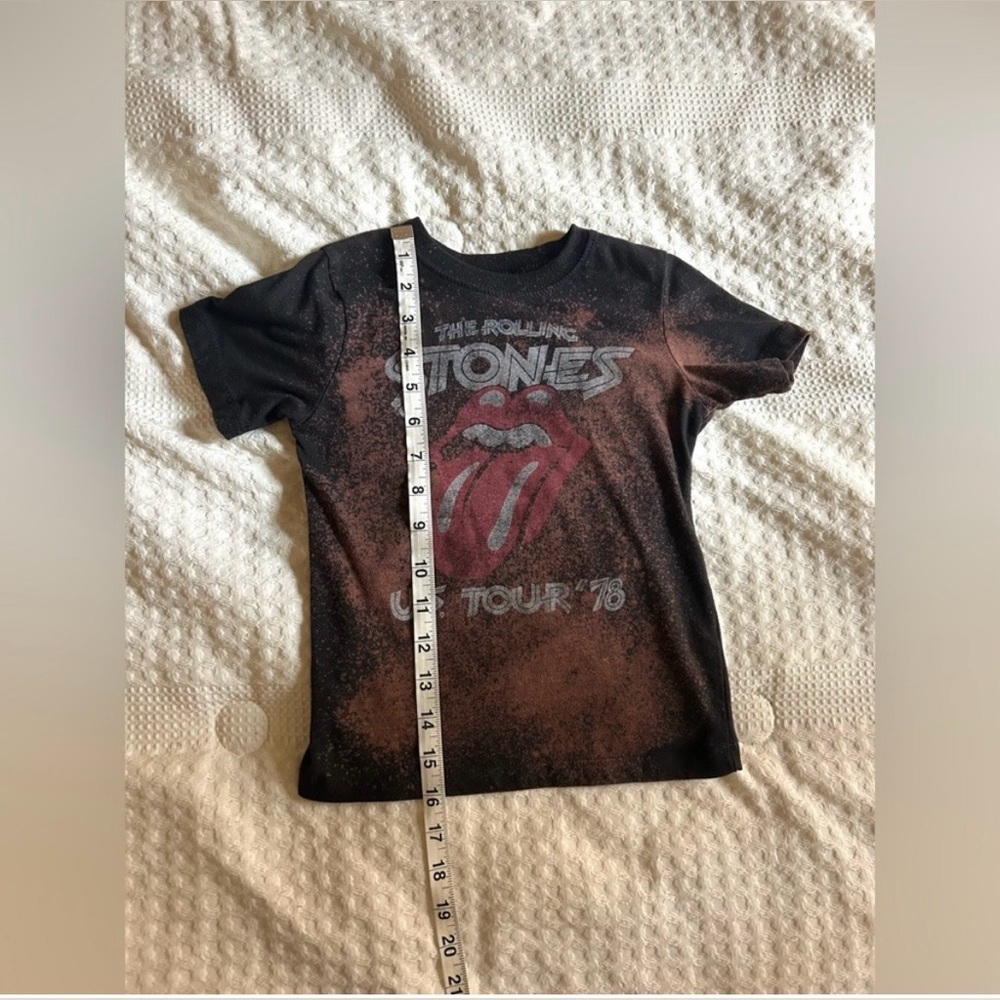Rolling Stones US Tour ’78 Toddler Tee Size 4 | Bleach Splatter Graphic Shirt - Picture 8 of 9